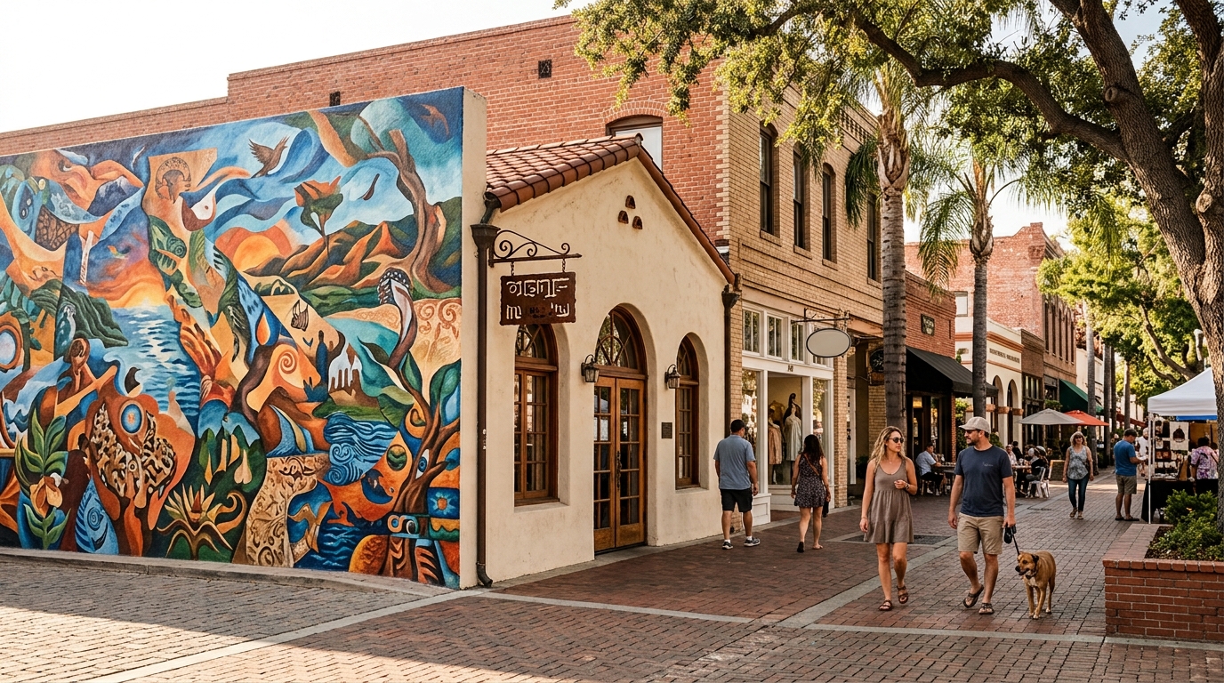 Walkable arts and historic district in Orange County